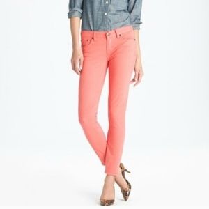 J. Crew Toothpaste Coral Ankle Jeans